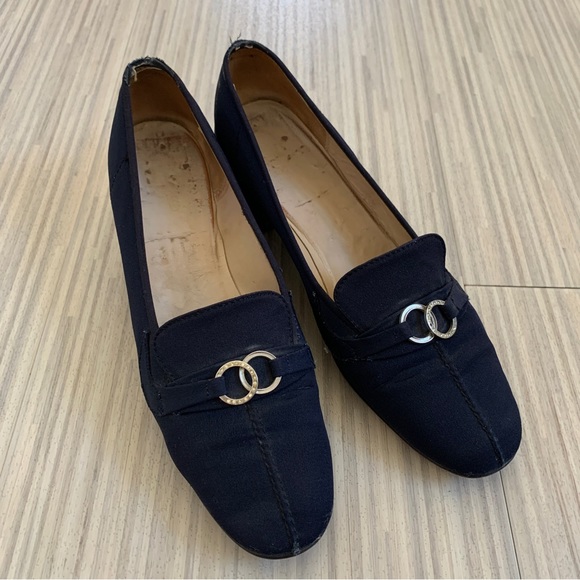 Vintage Gucci Heels / Loafers in Navy size 36.5 - Picture 1 of 7
